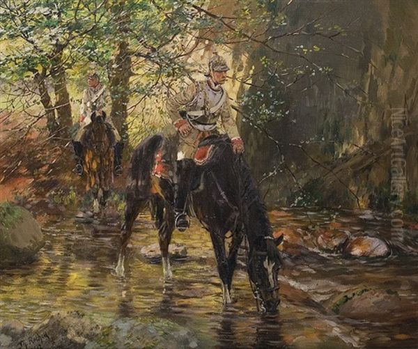 Guard Cuirassiers At Forest Brook - view 1