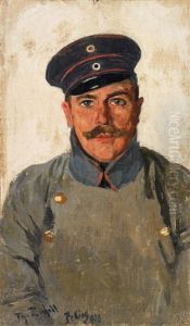 Portrat Eines Deutschen Offiziers In China (werner Von Pappenheim?)