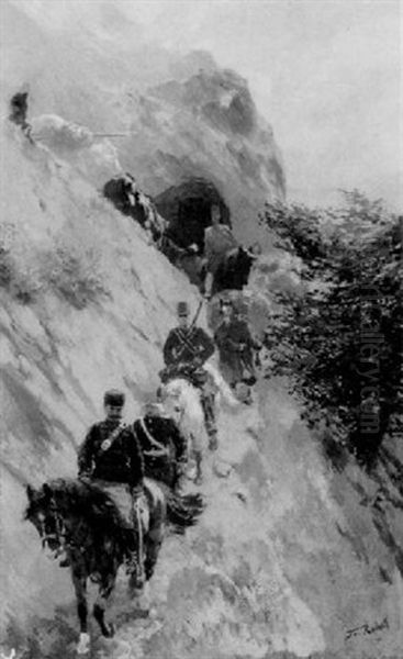 Ein Trupp Turkischer Soldaten Im Gebirge - view 1