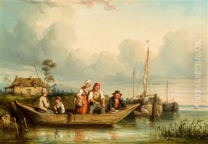 Figures On A Ferry Boat