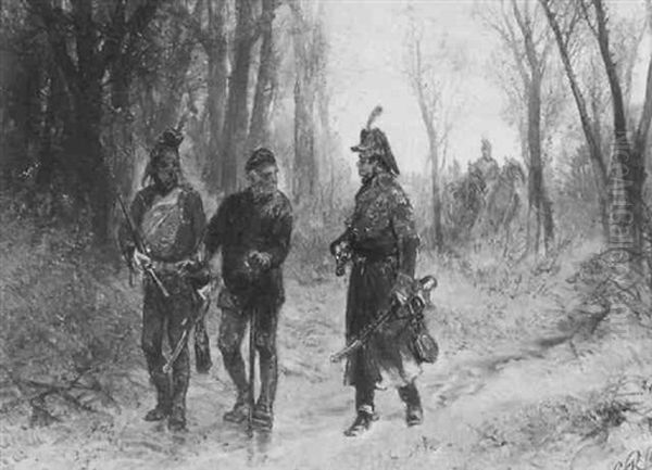 Soldaten In Het Bos In De Winter - view 1