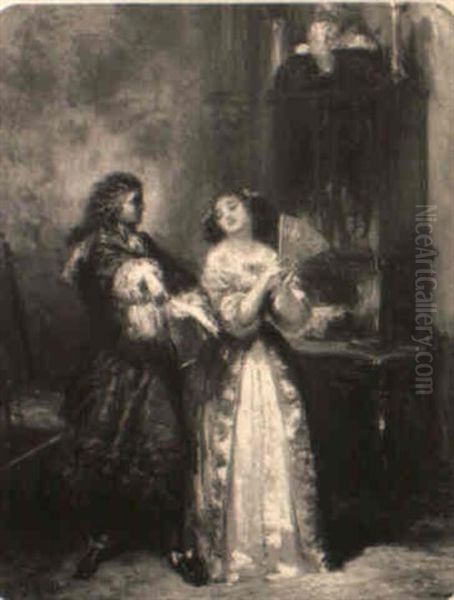 A Scene Of 'le Misantrope': Alceste And Celimene - view 1