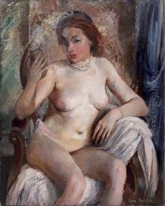 Femme Nue Tenant Un Miroir by Vera Rockline