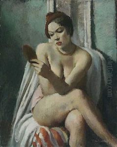 Nu Au Beret Rouge A Sa Toilette by Vera Rockline