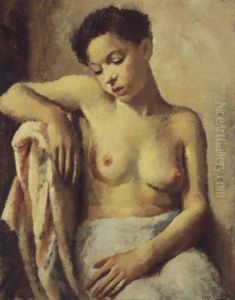 Nu Assis Accoude by Vera Rockline
