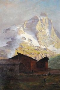 Le Cervin Depuis Breuil, Les Maisons De Saussure, 1910