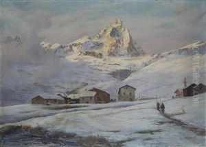 Paesaggio Montano Con Cervino Sullo Sfondo by Leonardo Roda