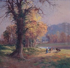 Campagna Piemontese Con Pascolo by Leonardo Roda