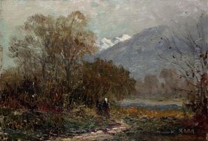 Paesaggio Con Contadine by Leonardo Roda