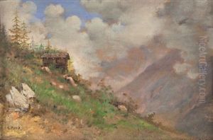 Baita In Montagna Ai Piedi Del Cervino by Leonardo Roda