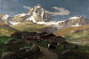 Pascolo Sotto Il Cervino by Leonardo Roda