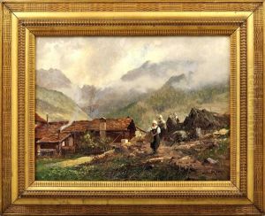 Dolomitenlandschaft Mit Tief Hangenden Wolken by Leonardo Roda