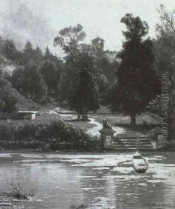 Am Schlossteich by Carl Gustav Rodde