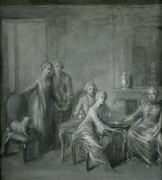 Interieur Mit Kleiner Tischgesellschaft - view 1