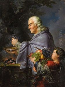 A Portrait Of Carl Samuel Becherer As Noah Proffering His Sacrifice A Portrait Of Carl Samuel Becherer As Noah Proffering His Sacrifice
