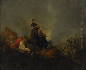 Bataljscen Fran Leuthen - Tyskland by Bernhard Rode
