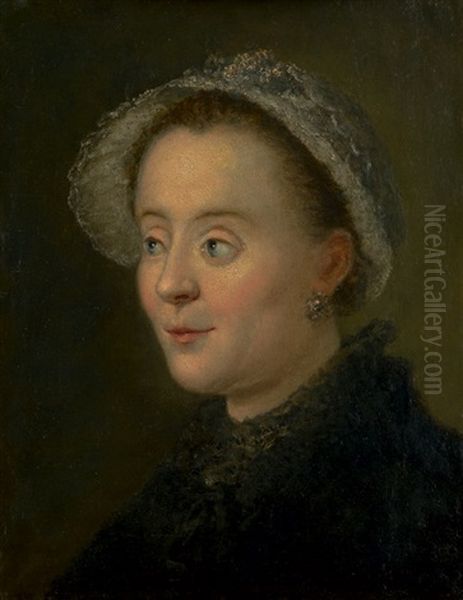 Portrait Einer Jungen Frau Mit Haube - view 1