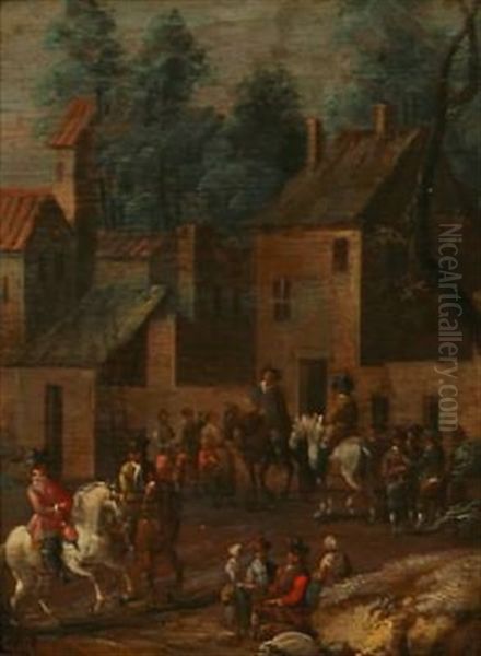 People Gathering In A Town - view 1