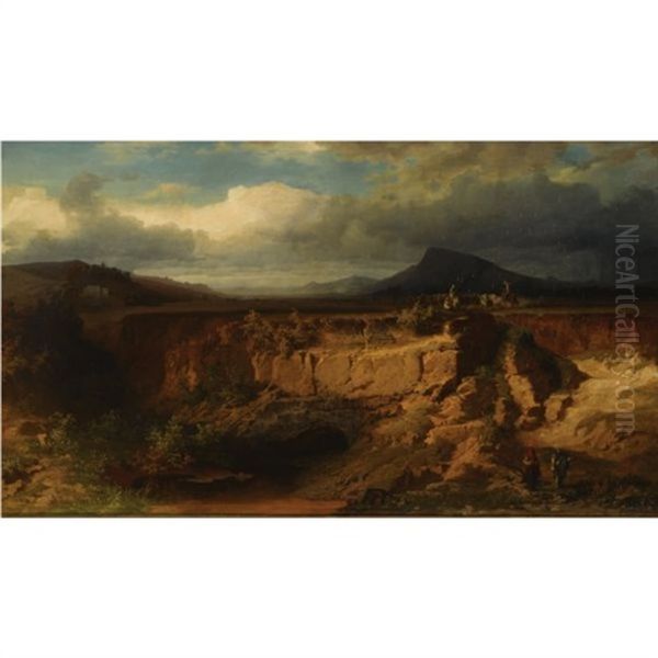 Travellers In A Landscape - view 1