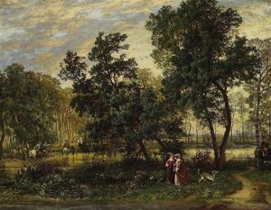 Jagdgesellschaft Im Wald by Carl Rodeck