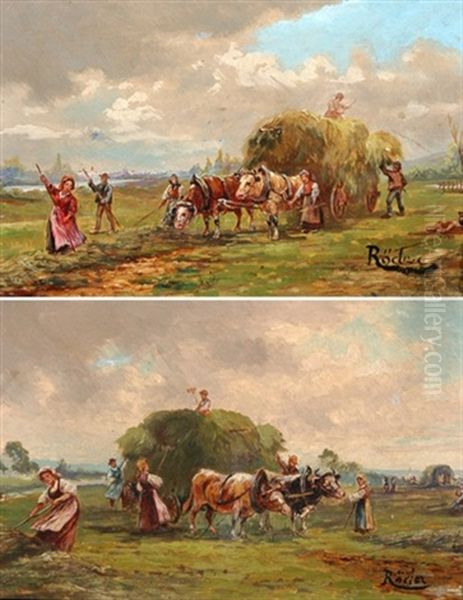 Bauern Bei Der Heuernte (pair) - view 1