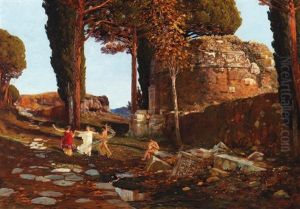 Bachantes Near Rome by Max Roeder