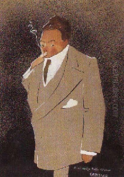 Hombre Fumando - view 1