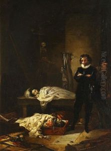 Interior Scene With Doctor And Cadavers, 1894 by Jose Maria Rodriguez De Losada