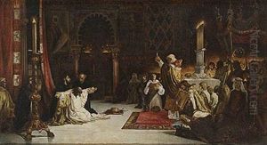Las Postrimerias De Fernando Iii, El Santo (after Virgilio Mattoni) by Antonio Rodriguez Morey