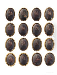 Grupo De Retratos Miniatura De Personajes De La Independencia Mexicana