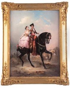 Pareja Galante A Caballo Pareja Galante A Caballo