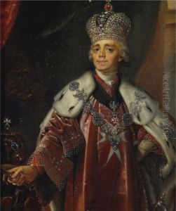 Portrait Of Paul I by Vladimir Lukich Borovikovskii
