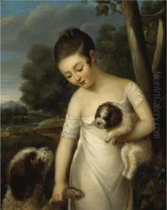 Young Girl With Dogs by Vladimir Lukich Borovikovskii