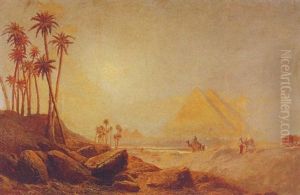 The Pyramids At Giza, Egypt by Clarence Roe