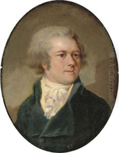 Portrait Of Adam Adamovich Menelas by Vladimir Lukich Borovikovskii