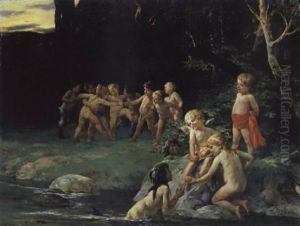 Idylle Am Wasser. Spielende Nixen, Faunsknaben Und Eroten by Ernst Roeber