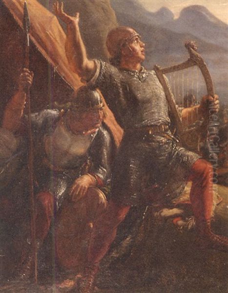 Viking With A Harp - view 1