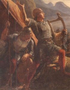 Viking With A Harp by Holger Roed