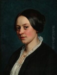 Portrait Of Mrs. Gad, Nee Tvermoe by Jorgen Roed