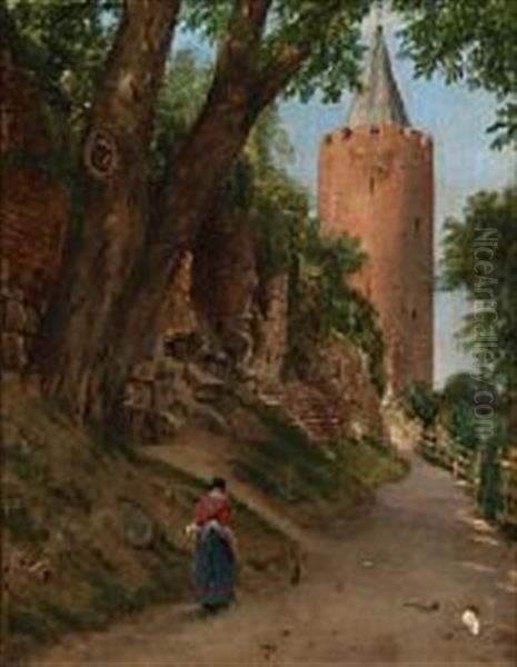 Summer Day At "gasetarnet" (the Goose Tower) In Vordingborg, Denmark - view 1