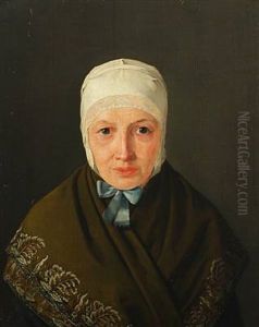 Portrait Of A Woman With Bonnet And Shawl
