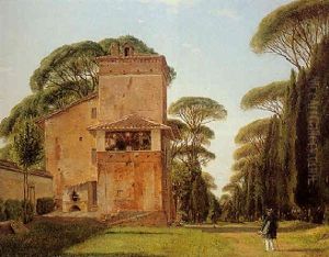 In The Gardens Of The Villa Borghese, Rome by Jorgen Roed