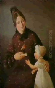 Mor, Der Viser Sin Lille Pige En Fugl Mor, Der Viser Sin Lille Pige En Fugl