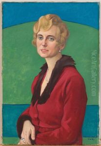 Portrait Of Irene Holz, Geb. Edle Von Kossman Aus Reichenhall, Bavaria (geb 1854) by Ottilie W. Roederstein