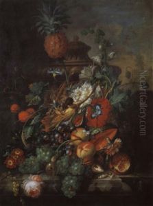 Blumen- Und Fruchtestilleben by Johannes Christianus Roedig