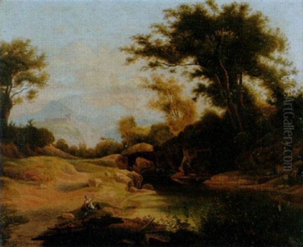 Sommerliche Landschaft Mit Teich - view 1