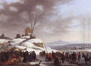 Les Plaisirs De L'hiver by Adolphe Eugene Gabriel Roehn