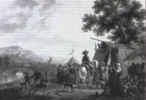 La Levee De Camp by Adolphe Eugene Gabriel Roehn