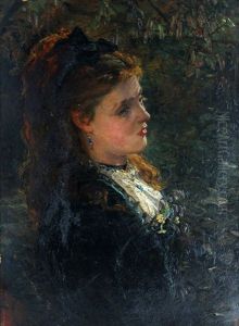 Jonge Vrouw En Profil by Otto Willem Albertus Roelofs