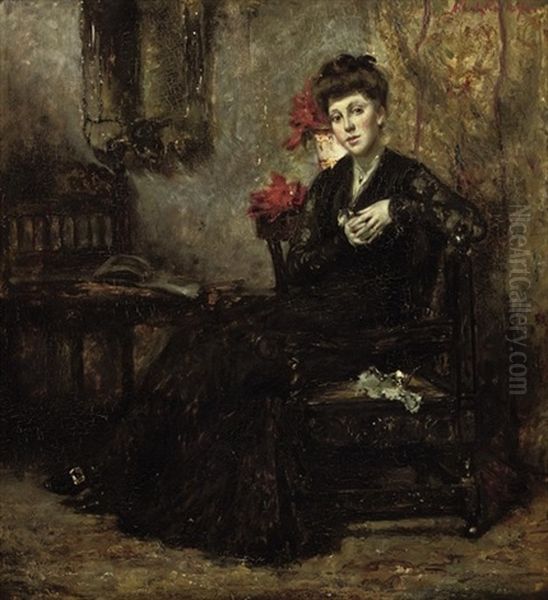 Meditation: A Diva Wearing A Black Lace Dress - view 1